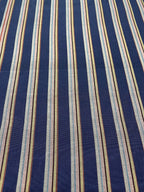 Colorful striped woven kutnu fabric.