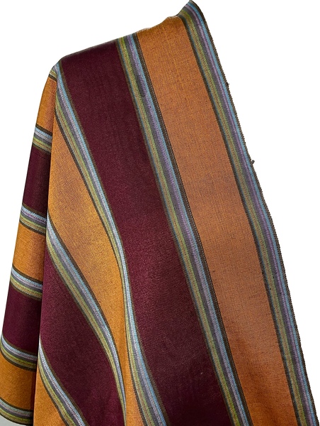 Multicolor striped shiny kutnu fabric.