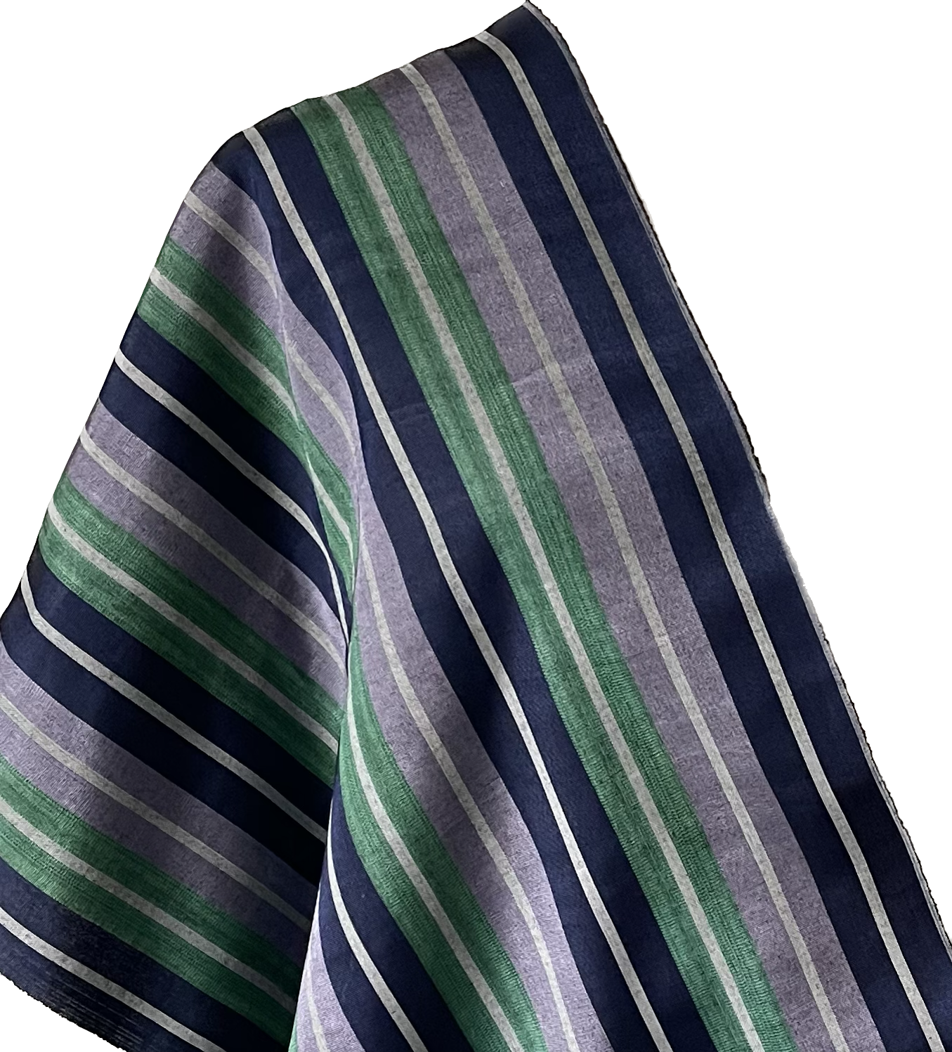 Woven striped kutnu fabric.