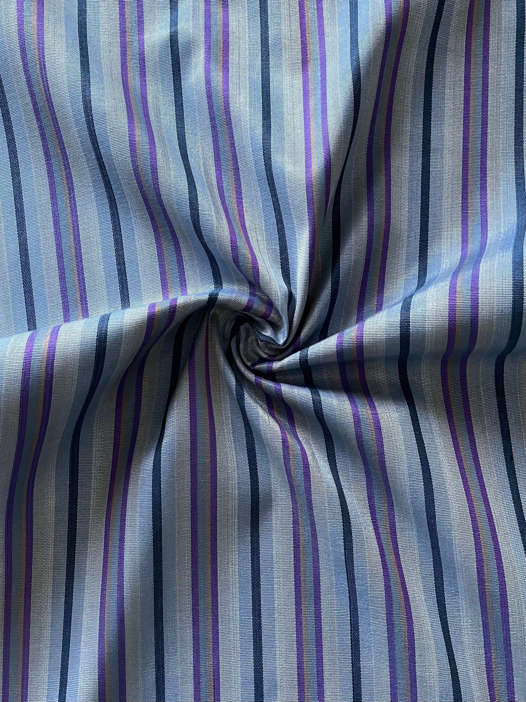 Handmade striped woven kutnu fabric. Multicolor striped kutnu fabric by the yard. 19" wide.