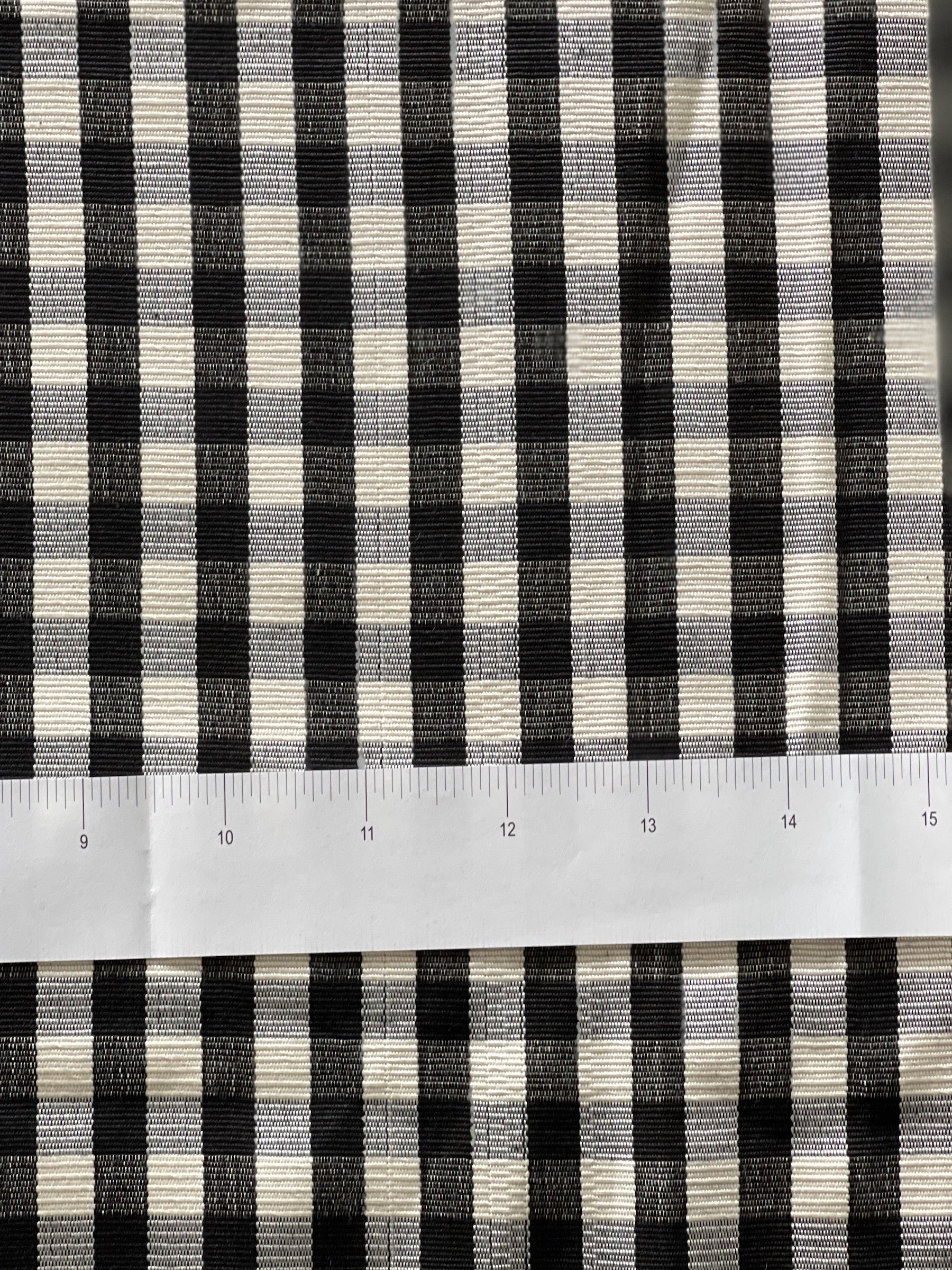 Black & White plaid Turkish Kutnu fabric. 32" wide.