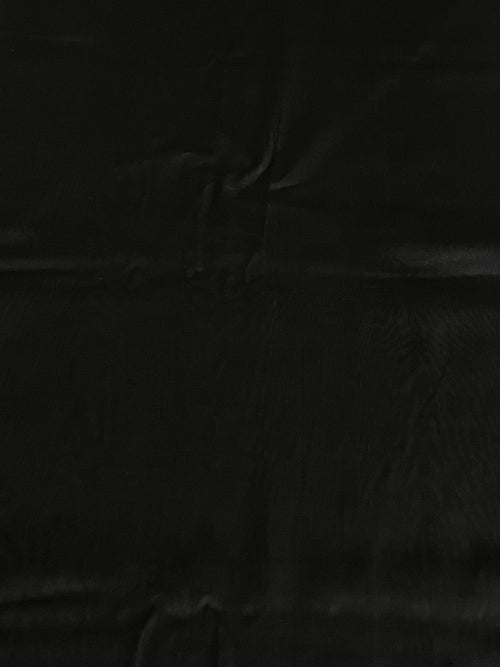 Black Turkish kutnu fabric. Silk & Cotton woven fabric by the yard. 19.5" wide.