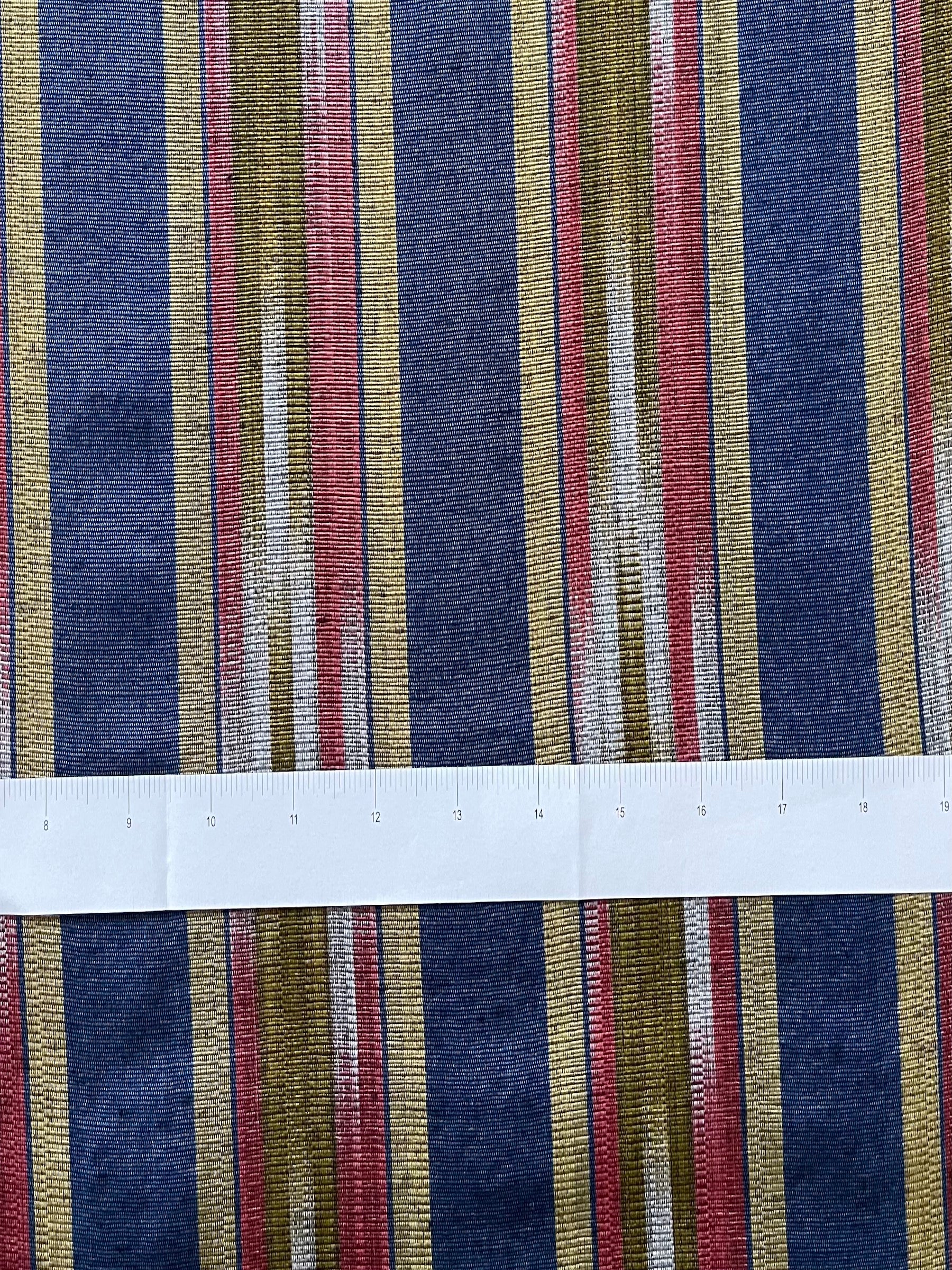Colorful woven kutnu fabric by the yard. Silk and cotton handmade 19" wide Turkish kutnu fabric.