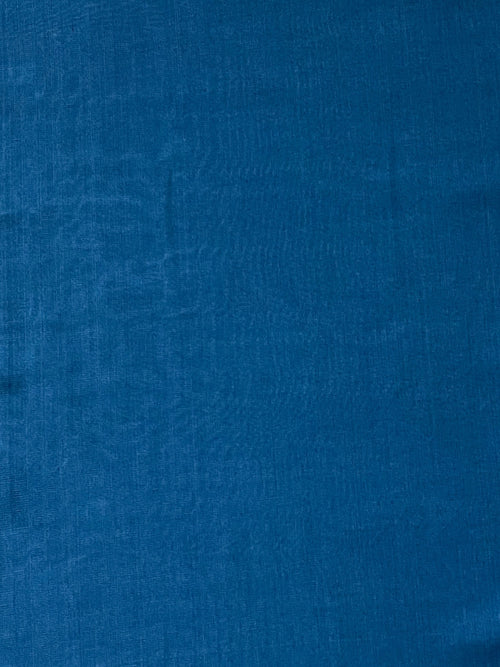 Blue Turkish Kutnu fabric. Silk and cotton woven fabric by the yard. 20" wide.