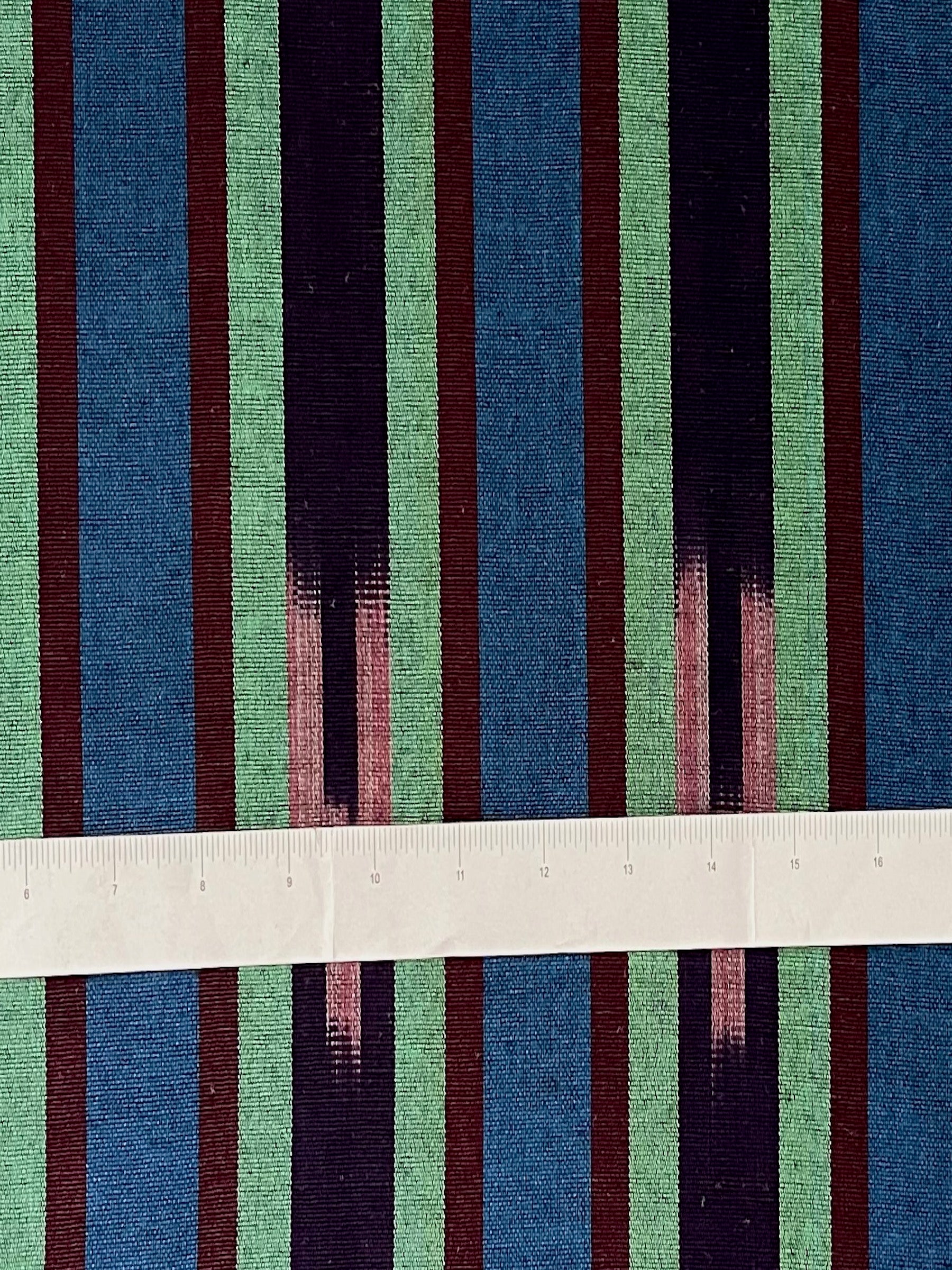 Silk & Cotton multicolor woven Turkish kutnu fabric by the yard. 20" wide.