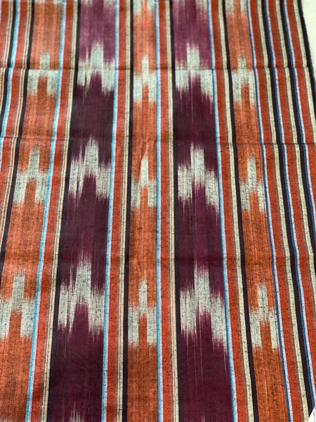 Turkish kutnu fabric by the yard. Handmade, woven, silk and cotton kutnu fabric. 18.5" wide.