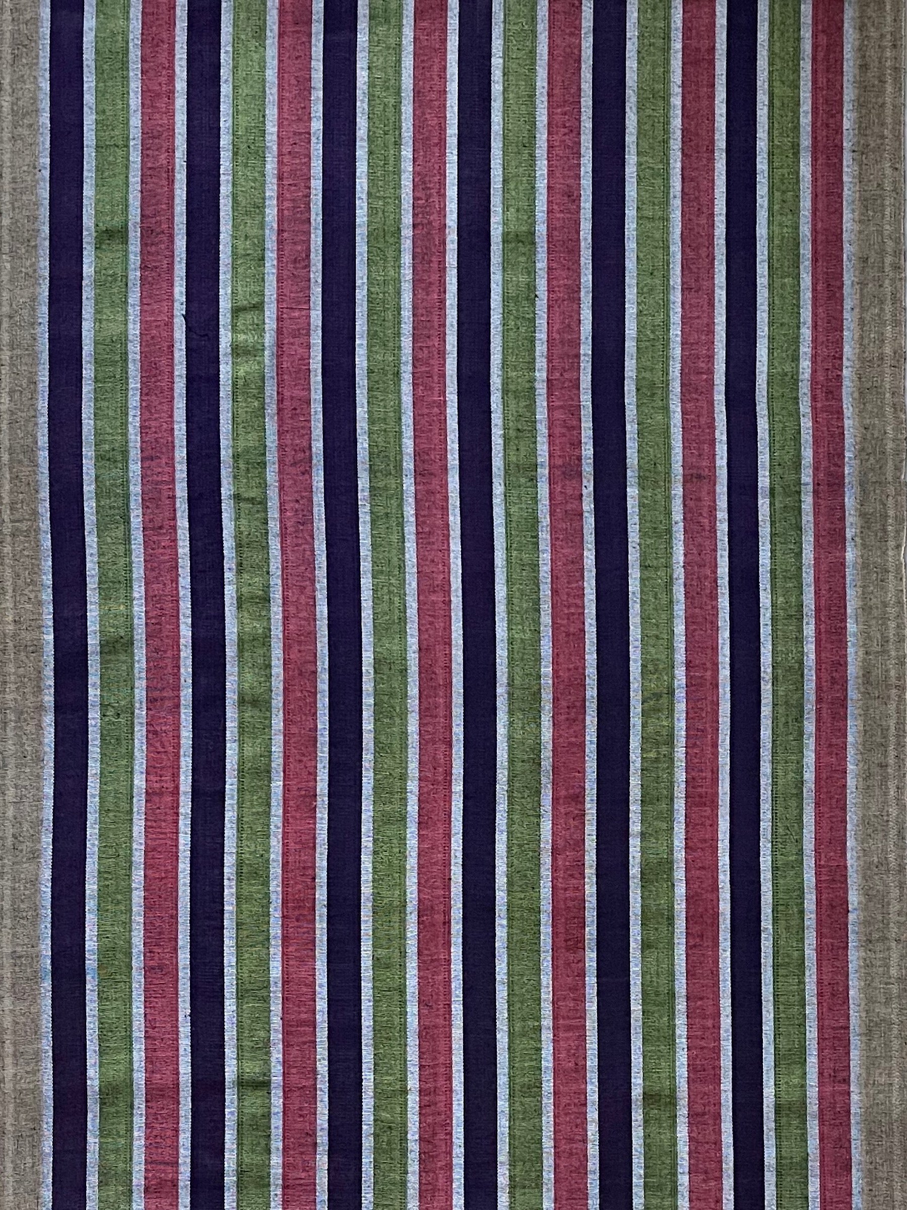 Colorful Turkish kutnu fabric. Multicolor striped woven kutnu fabric by the yard. 20" wide.
