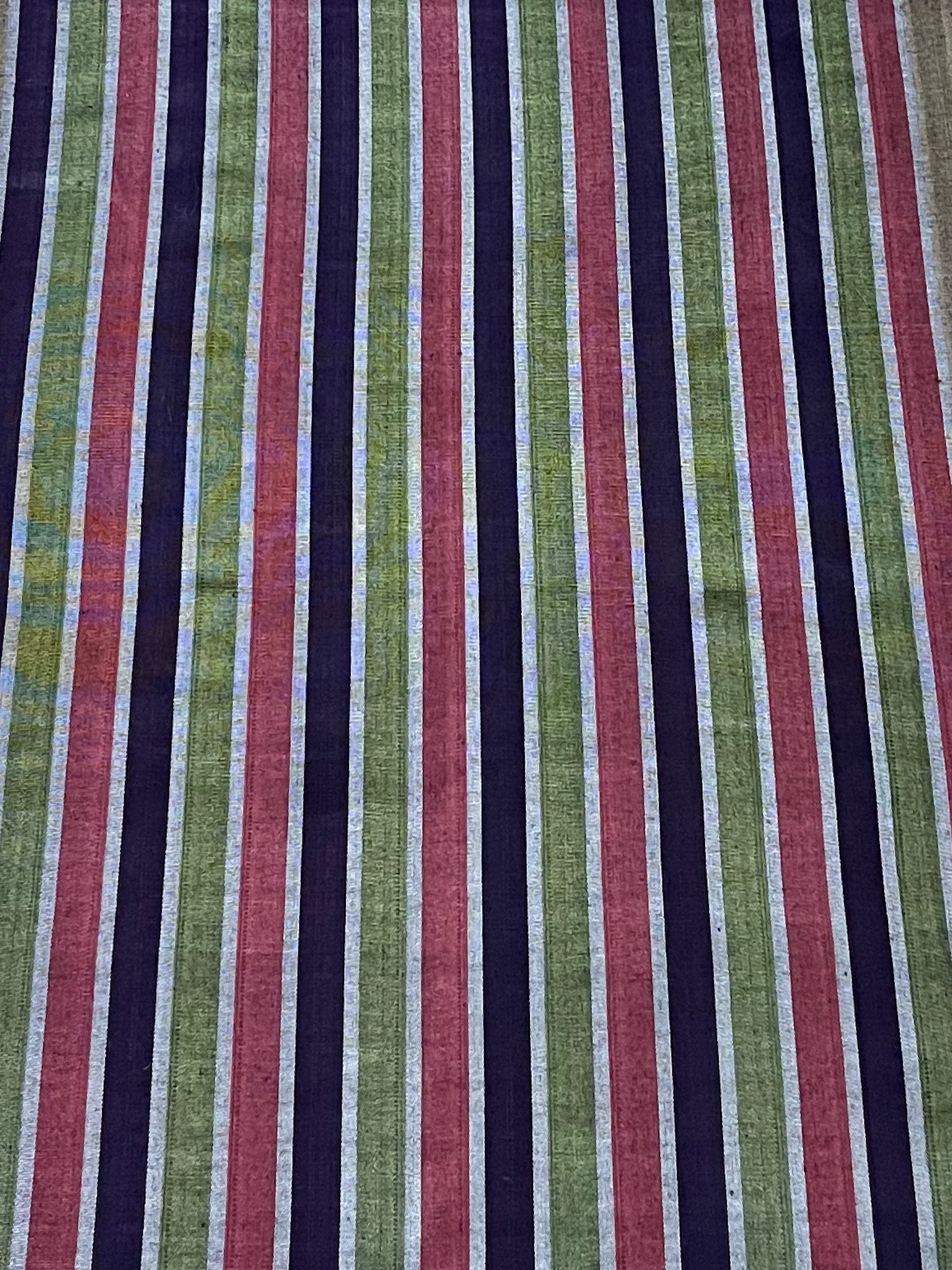 Colorful Turkish kutnu fabric. Multicolor striped woven kutnu fabric by the yard. 20" wide.