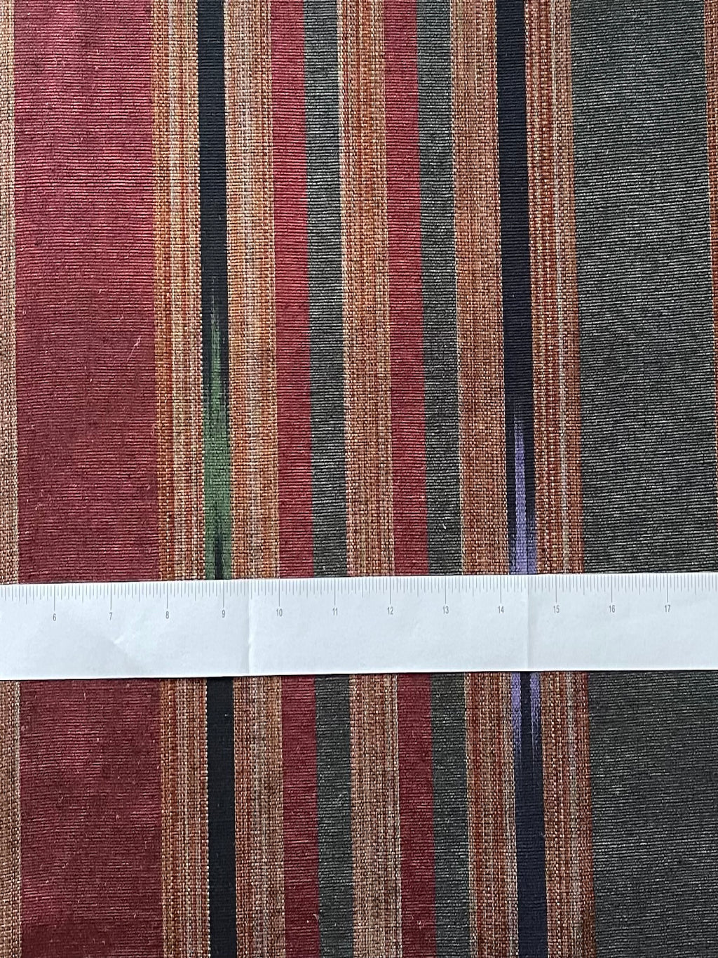 Shiny and colorful woven kutnu fabric by the yard. Silk and cotton 21" wide handmade fabric.