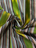 Multicolor Woven Turkish Fabric. Colorful fabric by the yard. Traditional Kutnu fabric. 19.5" wide.