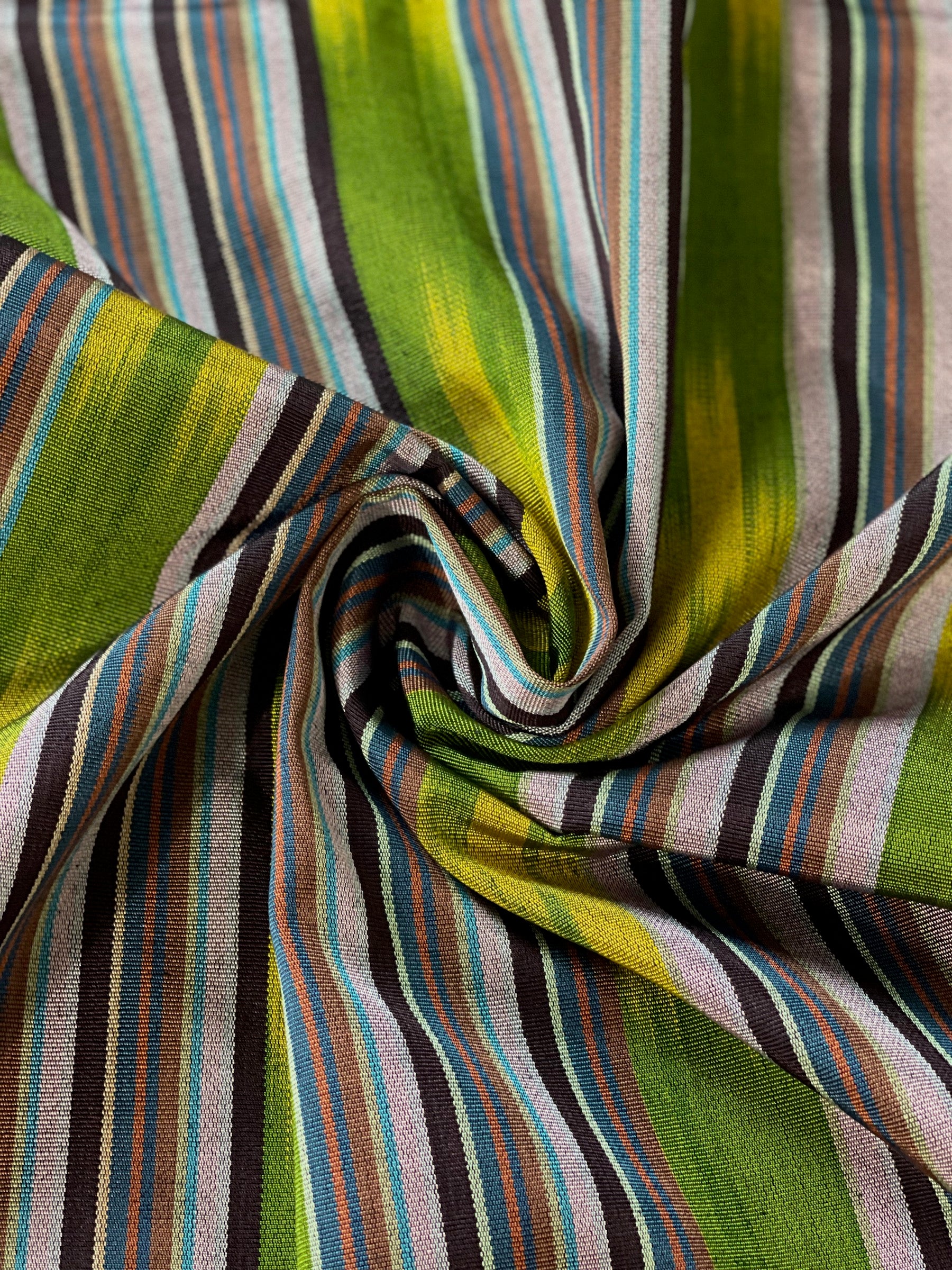 Multicolor Woven Turkish Fabric. Colorful fabric by the yard. Traditional Kutnu fabric. 19.5" wide.