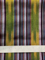 Multicolor Woven Turkish Fabric. Colorful fabric by the yard. Traditional Kutnu fabric. 19.5" wide.