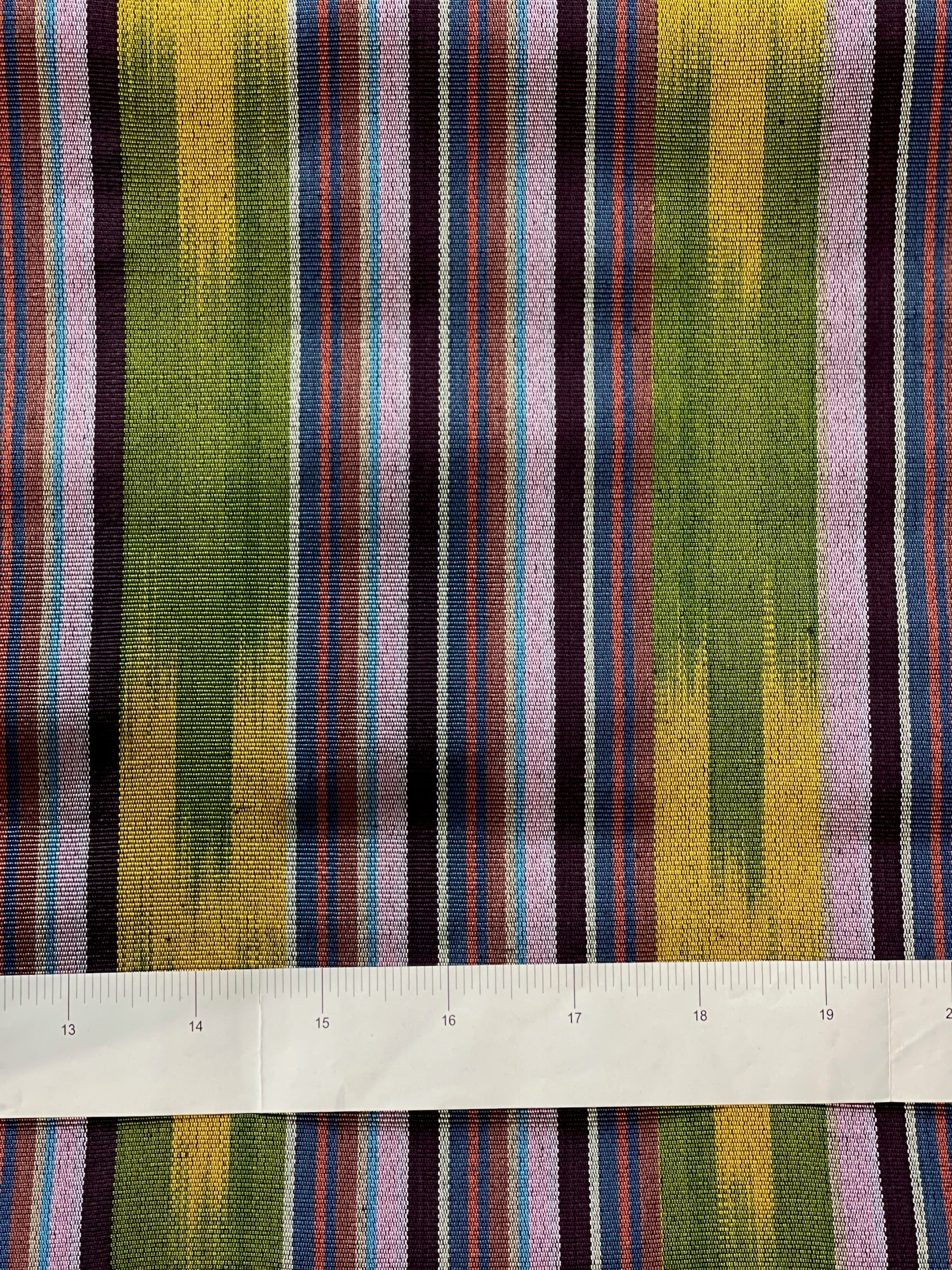 Multicolor Woven Turkish Fabric. Colorful fabric by the yard. Traditional Kutnu fabric. 19.5" wide.