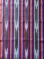 Multicolor woven silk and cotton historic Turkish kutnu fabric by the yard. 21" wide silk and cotton woven fabric.