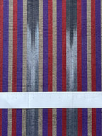 Multicolor woven silk and cotton historic Turkish kutnu fabric by the yard. 21" wide silk and cotton woven fabric.