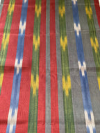 Handmade Turkish Fabric. Colorful woven fabric by the yard. Silk and cotton. 20" wide.