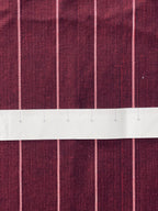 Striped Turkish Kutnu fabric. Matte Red Kutnu fabric. Silk & Cotton woven fabric. 44” wide kutnu fabric.