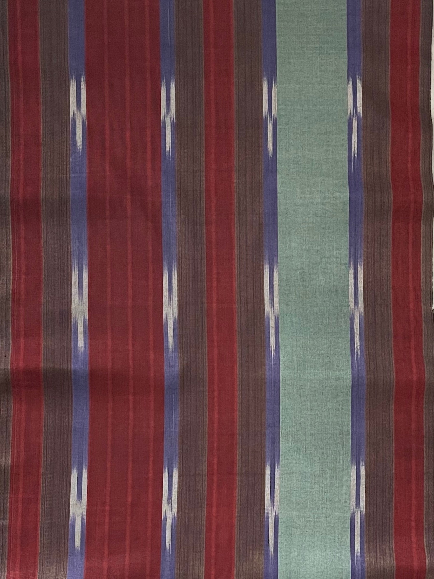 Woven Multicolor Turkish Kutnu fabric by the yard. Silk & Cotton woven fabric. 19" wide.