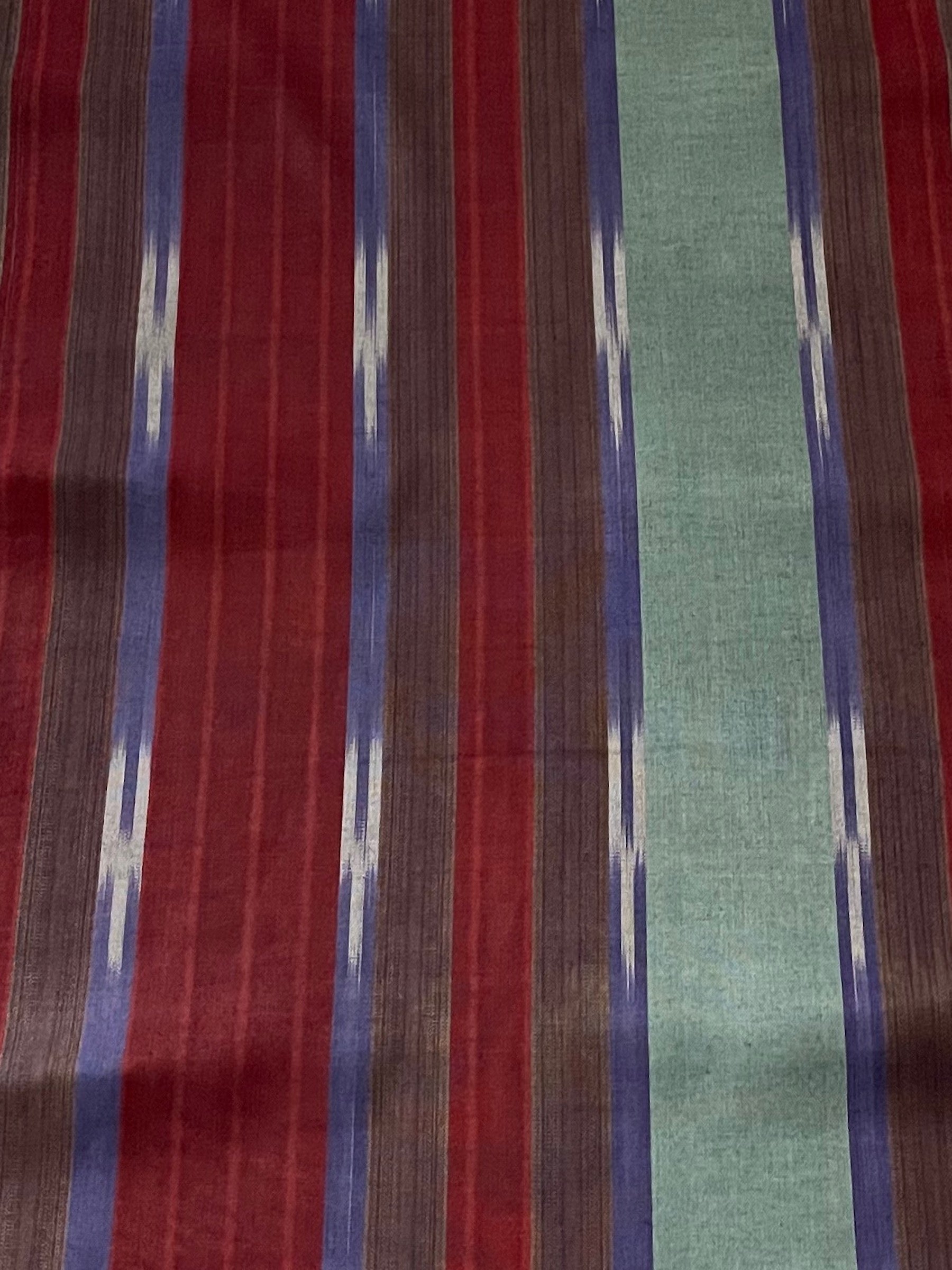 Woven Multicolor Turkish Kutnu fabric by the yard. Silk & Cotton woven fabric. 19" wide.