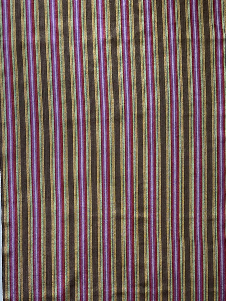 Shiny colorful silk and cotton woven Turkish kutnu fabric by the yard. 20" wide.