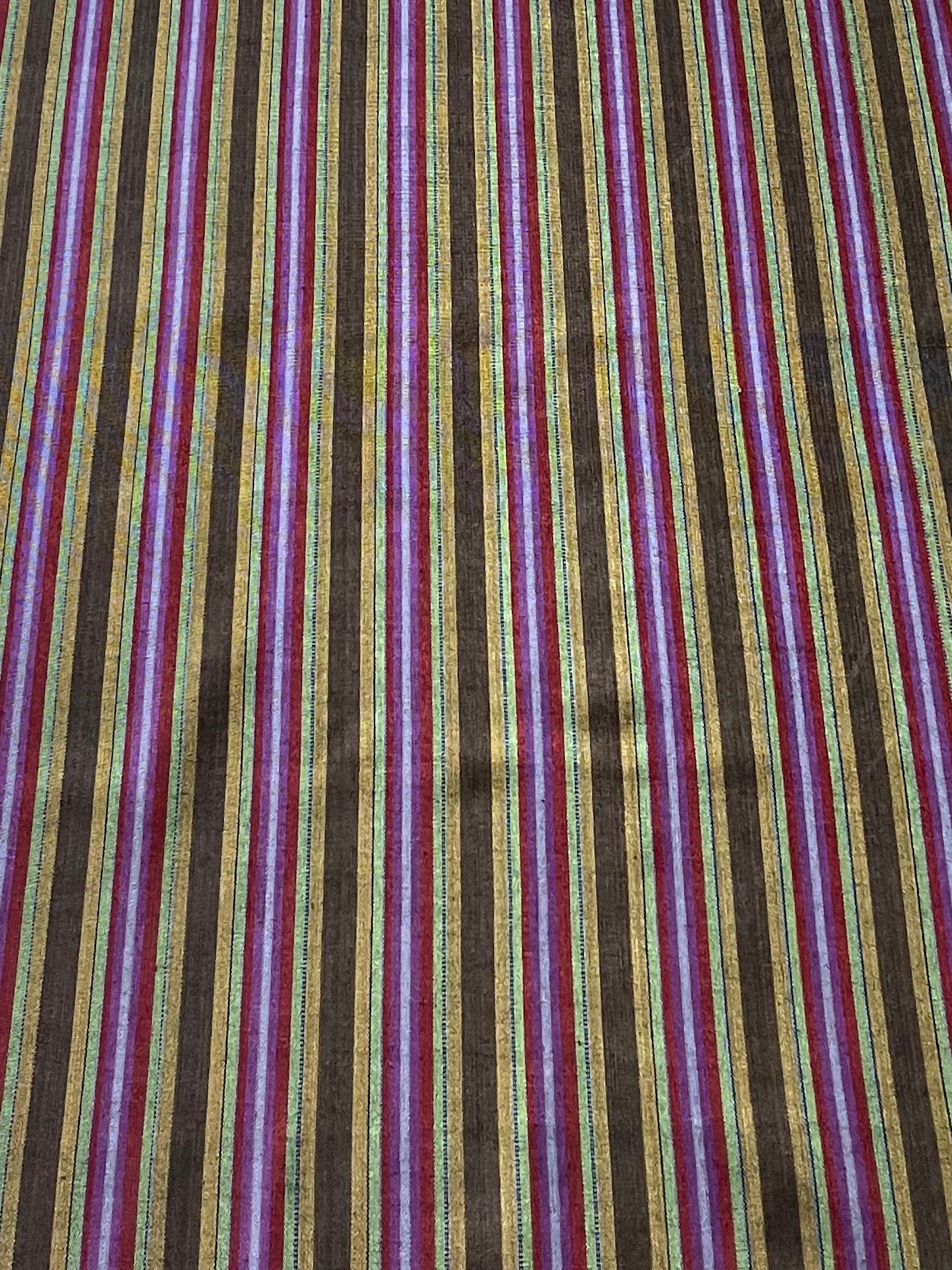 Shiny colorful silk and cotton woven Turkish kutnu fabric by the yard. 20" wide.