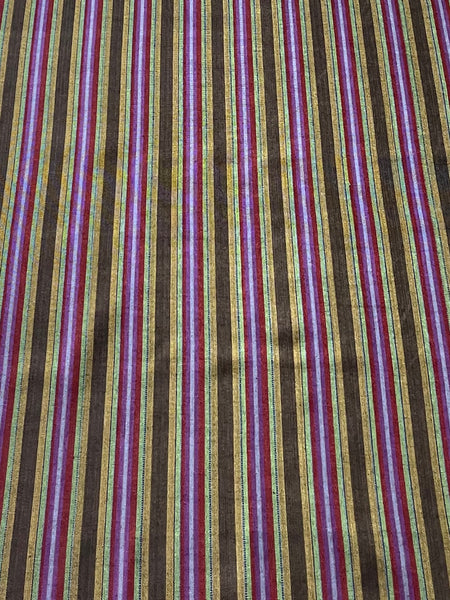 Shiny colorful silk and cotton woven Turkish kutnu fabric by the yard. 20" wide.